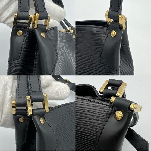âSOLDâAuthentic Louis Vuitton Black Epi Mandara PM shoulder bag - Picture 12 of 16